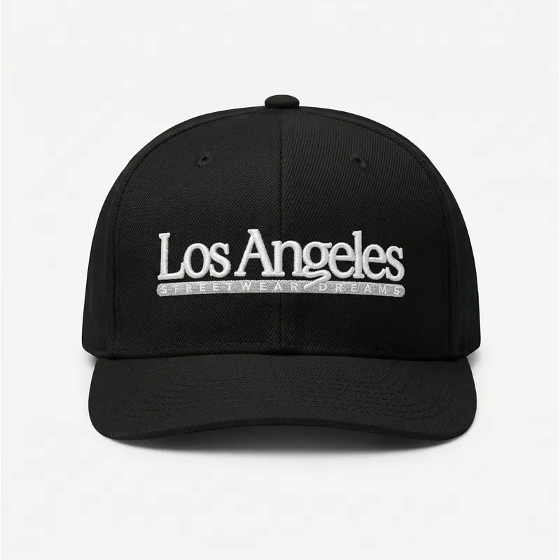 cappello-piatto-nero-snapback-los-angeles-skylines-the-snap-di-homenage