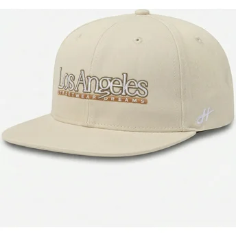 Cappello piatto beige snapback Los Angeles Skylines The Snap di Homenage