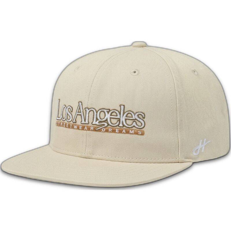 czapka-z-plaskim-daszkiem-bezowa-snapback-los-angeles-skylines-the-snap-od-homenage