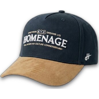 Granatowo-brązowa zakrzywiona czapka snapback Vintage Liberty Sport The Retro od Homenage