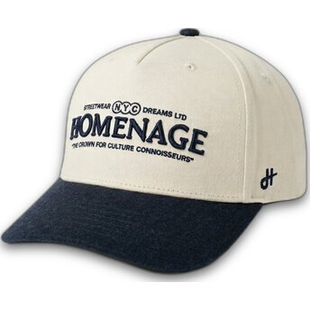 Czapka z daszkiem beżowa i granatowa snapback Liberty Sport The Retro od Homenage