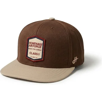 Cappello piatto marrone scuro snapback Squadron Military Surplus The Retro di Homenage