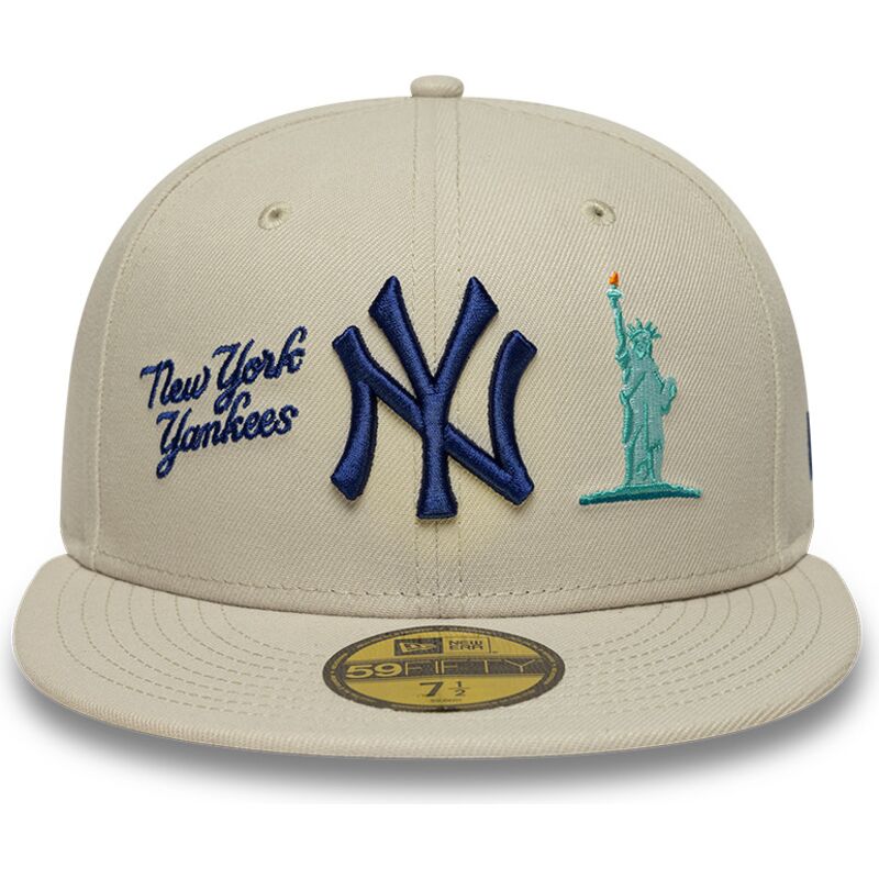 casquette-plate-beige-ajustee-avec-logo-bleu-marine-59fifty-city-icon-new-york-yankees-new-era