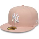 casquette-plate-rose-ajustee-59fifty-league-essential-new-york-yankees-mlb-new-era