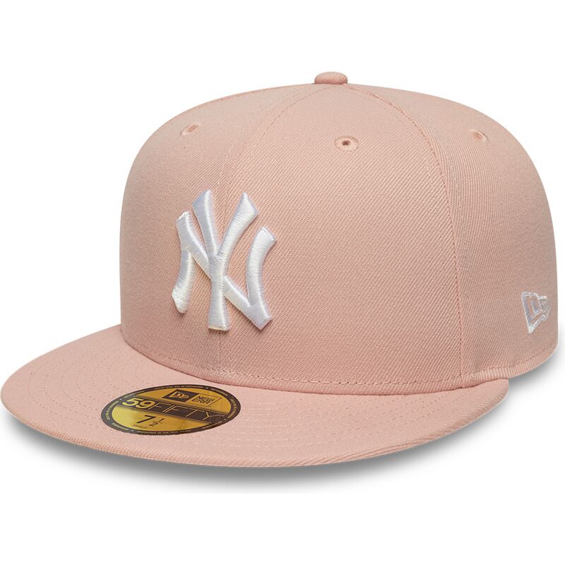 plaska-rozowa-czapka-dopasowana-59fifty-league-essential-new-york-yankees-mlb-new-era
