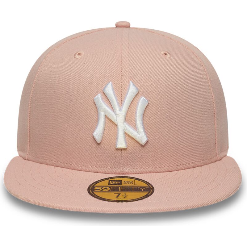 plaska-rozowa-czapka-dopasowana-59fifty-league-essential-new-york-yankees-mlb-new-era