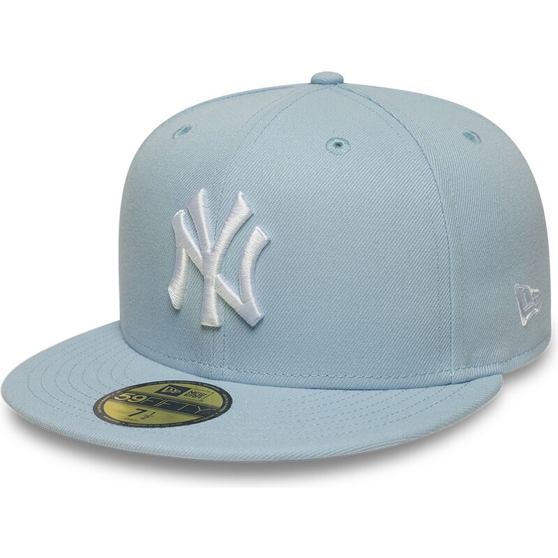 casquette-plate-bleue-claire-ajustee-59fifty-league-essential-new-york-yankees-mlb-new-era