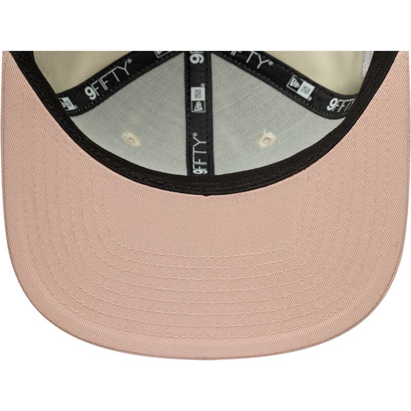 bezowa-plaska-czapka-snapback-z-rozowym-logo-9fifty-original-fit-world-series-patch-los-angeles-dodgers-mlb-new-era