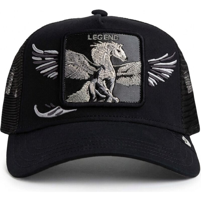 casquette-trucker-noire-pegaso-wings-legend-the-farm-goorin-bros