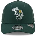 cappellino-trucker-verde-9seventy-stretch-snap-evergreen-di-oakland-athletics-mlb-di-new-era