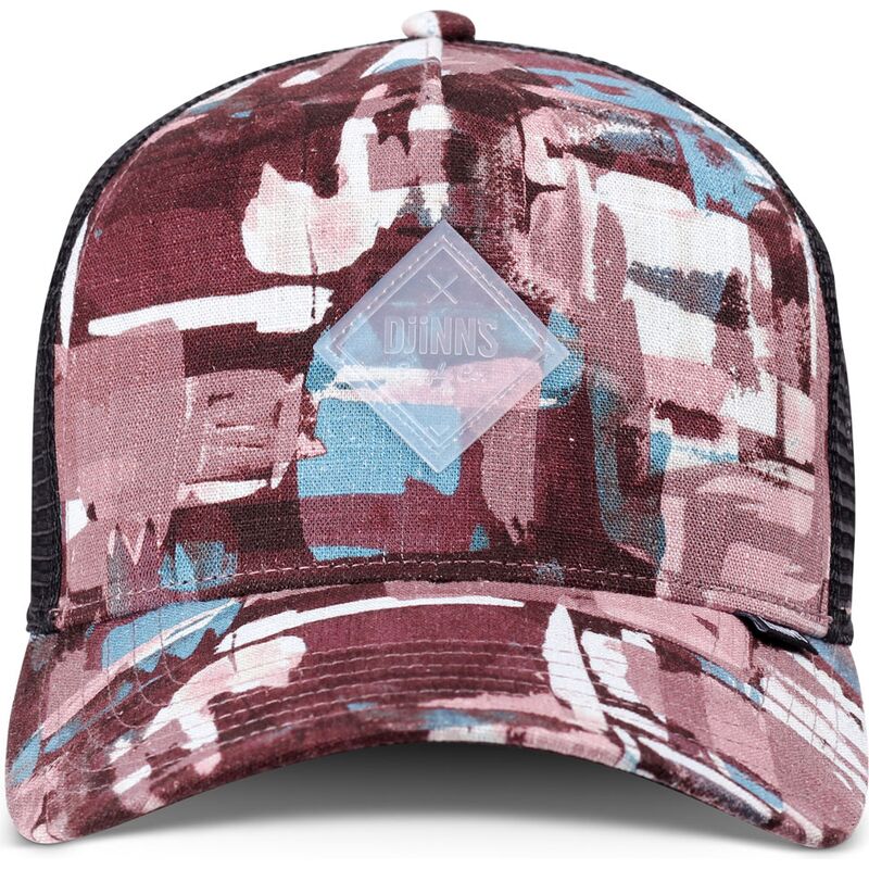 cappellino-trucker-rosso-e-blu-hft-patternabstract-di-djinns