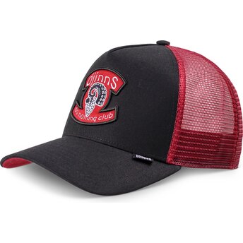 Casquette trucker noire et rouge HFT OctoGrape Djinns