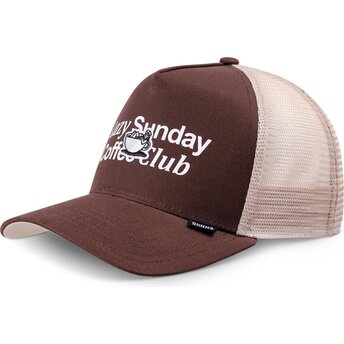 Trucker-Cap braun und beige HFT Guy in a Cup von Djinns