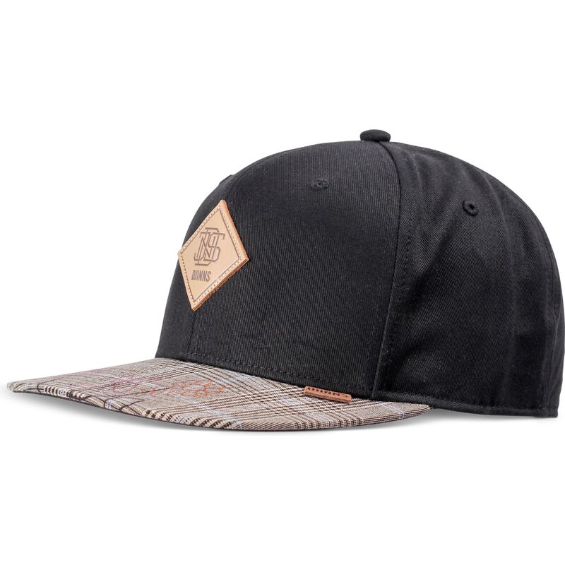 cappello-piatto-nero-e-grigio-snapback-crinklecheck-rev-di-djinns