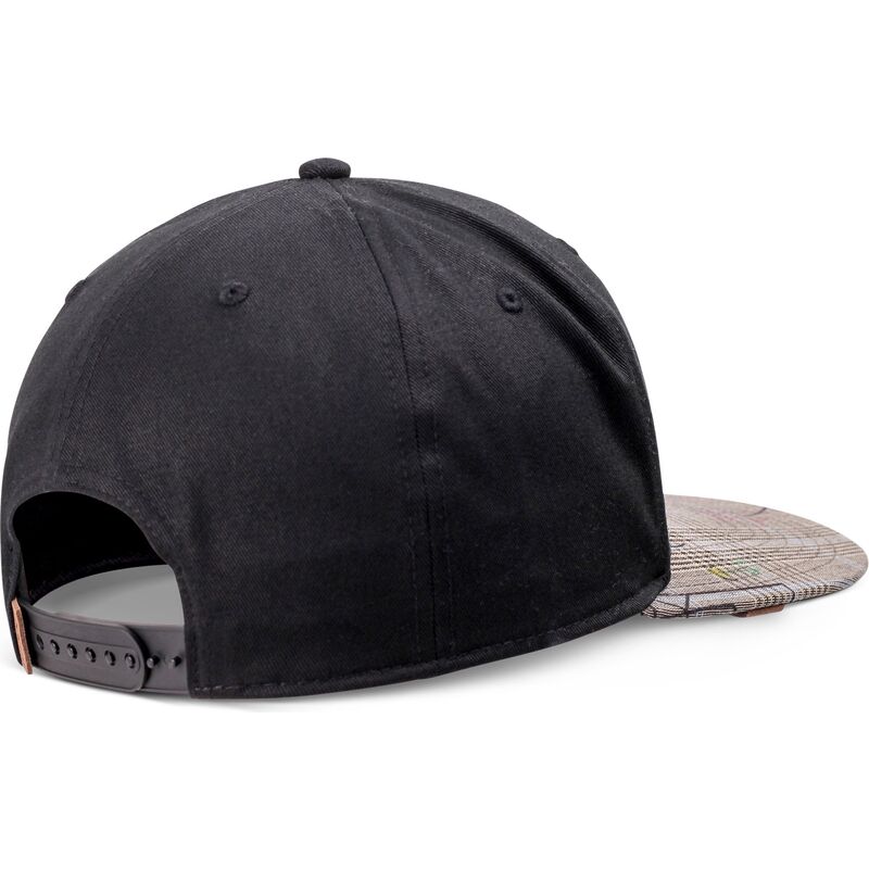 cappello-piatto-nero-e-grigio-snapback-crinklecheck-rev-di-djinns