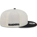 cappello-piatto-beige-e-nero-snapback-9fifty-training-pack-2026-dei-las-vegas-raiders-nfl-di-new-era