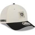 cappellino-curvo-beige-e-nero-snapback-9forty-m-crown-training-pack-2026-dei-las-vegas-raiders-nfl-di-new-era