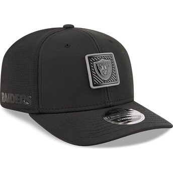 Casquette courbée noire snapback 9SEVENTY Stretch Snap Training Pack 2026 Las Vegas Raiders NFL New Era