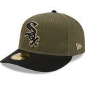 grune-gebogene-verstellbare-59fifty-pre-curved-american-herringbone-kappe-der-chicago-white-sox-mlb-von-new-era
