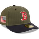 cappellino-curvo-verde-regolabile-59fifty-pre-curved-american-herringbone-dei-boston-red-sox-mlb-di-new-era