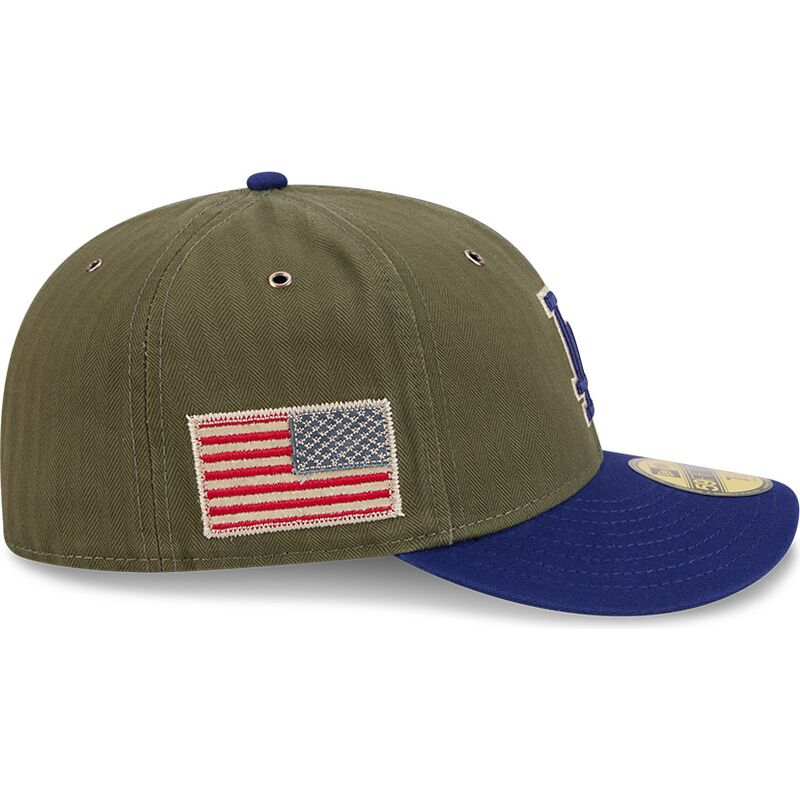 grune-gebogene-verstellbare-59fifty-pre-curved-american-herringbone-kappe-der-los-angeles-dodgers-mlb-von-new-era