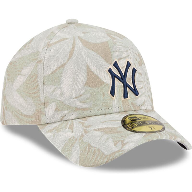 cappellino-curvo-beige-regolabile-59forty-a-frame-leafy-palm-dei-new-york-yankees-mlb-di-new-era