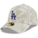 casquette-courbee-beige-ajustee-59forty-a-frame-leafy-palm-los-angeles-dodgers-mlb-new-era