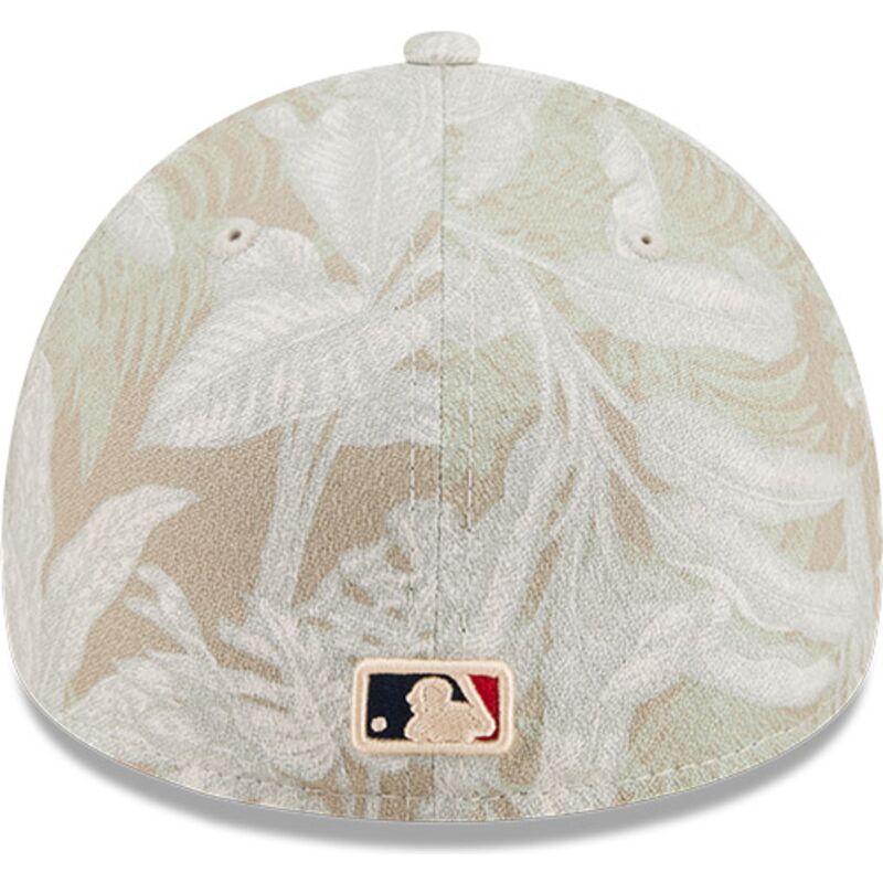 casquette-courbee-beige-ajustee-59forty-a-frame-leafy-palm-boston-red-sox-mlb-new-era