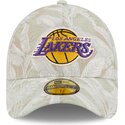 cappellino-curvo-beige-regolabile-59forty-a-frame-leafy-palm-dei-los-angeles-lakers-nba-di-new-era