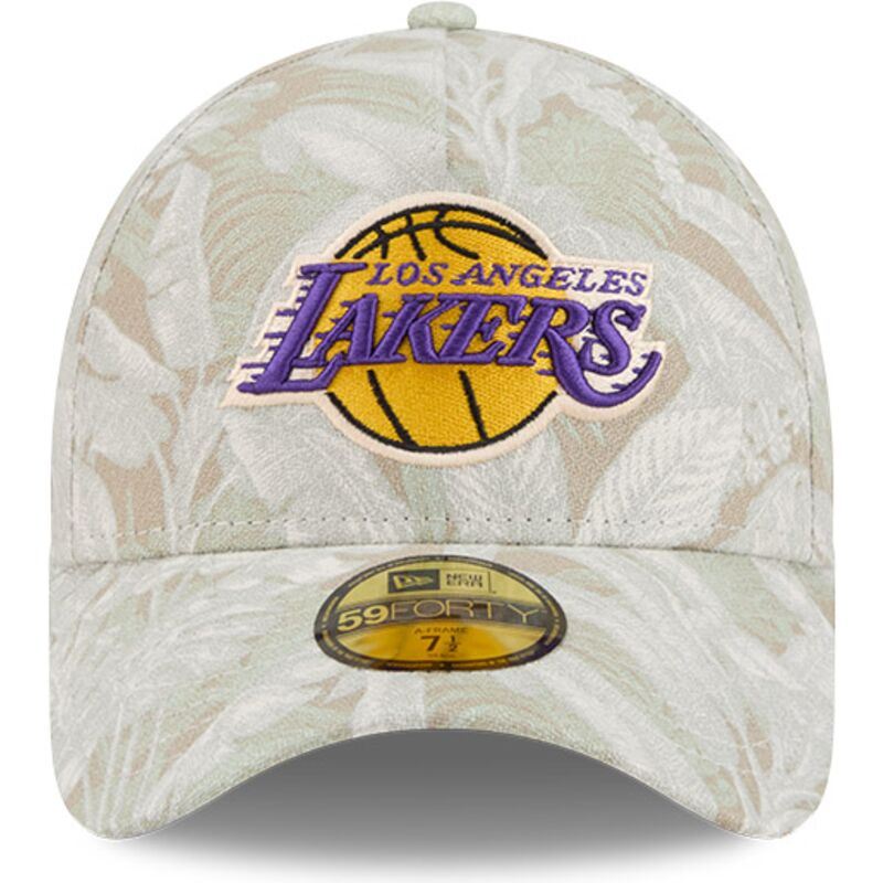 cappellino-curvo-beige-regolabile-59forty-a-frame-leafy-palm-dei-los-angeles-lakers-nba-di-new-era