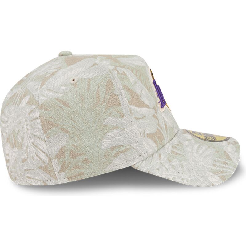 cappellino-curvo-beige-regolabile-59forty-a-frame-leafy-palm-dei-los-angeles-lakers-nba-di-new-era