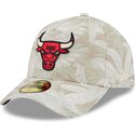 cappellino-curvo-beige-regolabile-59forty-a-frame-leafy-palm-di-chicago-bulls-nba-di-new-era