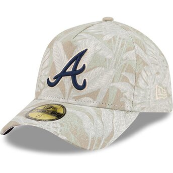 Casquette courbée beige ajustée 59FORTY A Frame Leafy Palm Atlanta Braves MLB New Era