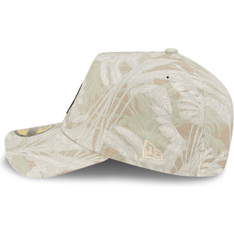 cappellino-curvo-beige-regolabile-59forty-a-frame-leafy-palm-di-chicago-white-sox-mlb-di-new-era