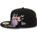 cappello-piatto-nero-aderente-59fifty-floral-dei-chicago-white-sox-mlb-di-new-era