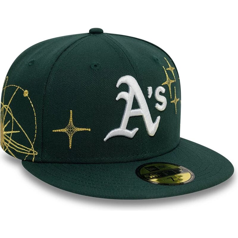 casquette-plate-verte-ajustee-59fifty-zodiac-oakland-athletics-mlb-new-era