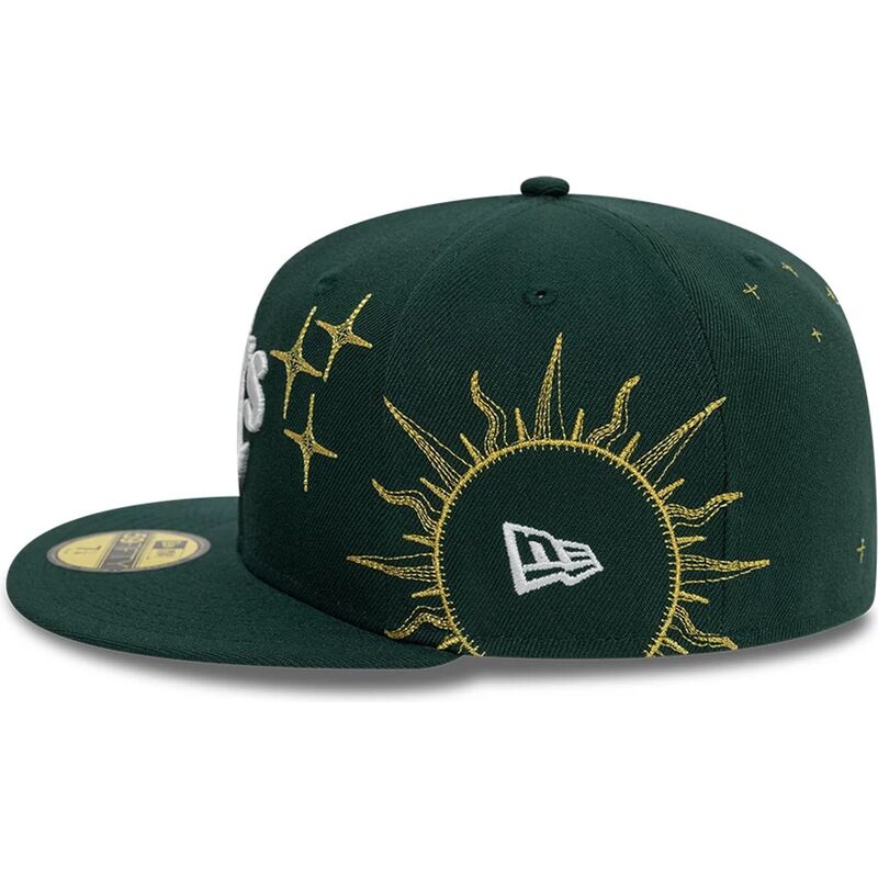 cappello-piatto-verde-regolabile-59fifty-zodiac-di-oakland-athletics-mlb-di-new-era