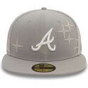 casquette-plate-grise-ajustee-59fifty-zodiac-atlanta-braves-mlb-new-era
