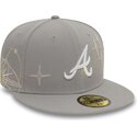 graue-anliegende-59fifty-flatcap-zodiac-der-atlanta-braves-mlb-von-new-era