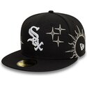schwarze-anliegende-59fifty-flatcap-zodiac-der-chicago-white-sox-mlb-von-new-era