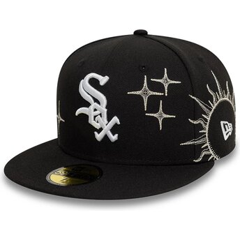 Schwarze anliegende 59FIFTY Flatcap Zodiac der Chicago...