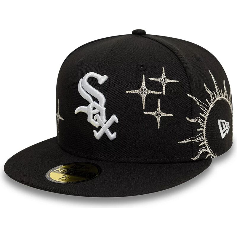 schwarze-anliegende-59fifty-flatcap-zodiac-der-chicago-white-sox-mlb-von-new-era