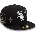 cappello-piatto-nero-aderente-59fifty-zodiac-dei-chicago-white-sox-mlb-di-new-era