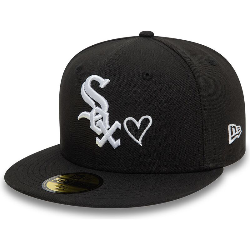 casquette-plate-noire-ajustee-59fifty-heart-icon-chicago-white-sox-mlb-new-era