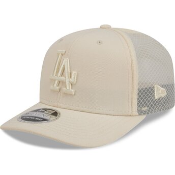 Cappellino trucker beige 9SEVENTY Stretch Snap Color Pack dei Los Angeles Dodgers MLB di New Era