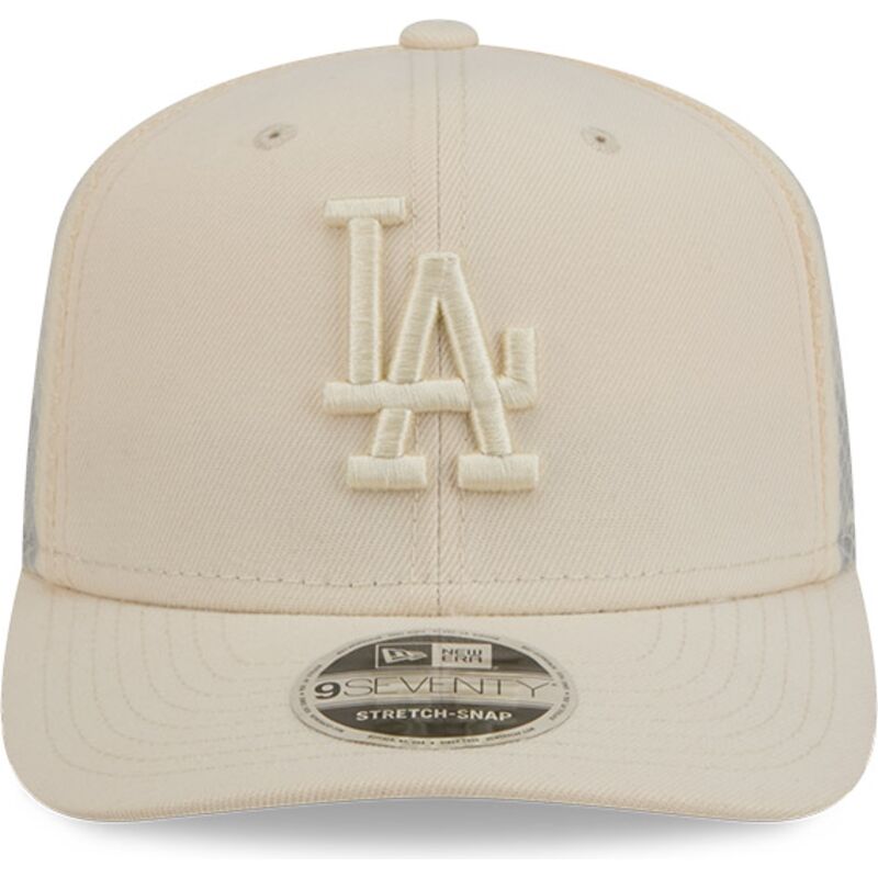 casquette-trucker-beige-9seventy-stretch-snap-color-pack-los-angeles-dodgers-mlb-new-era