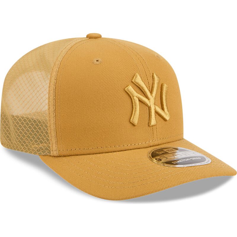 hellbraune-trucker-kappe-9seventy-stretch-snap-color-pack-der-new-york-yankees-mlb-von-new-era