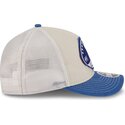 beige-und-blaue-trucker-kappe-9forty-m-crown-a-frame-fray-der-los-angeles-dodgers-mlb-von-new-era