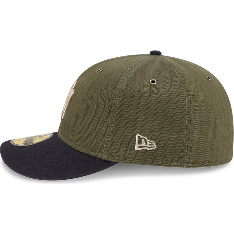 cappellino-curvo-verde-regolabile-59fifty-pre-curved-american-herringbone-dei-new-york-yankees-mlb-di-new-era