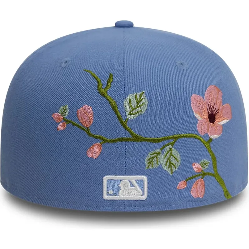 cappello-piatto-blu-regolabile-59fifty-floral-dei-los-angeles-dodgers-mlb-di-new-era